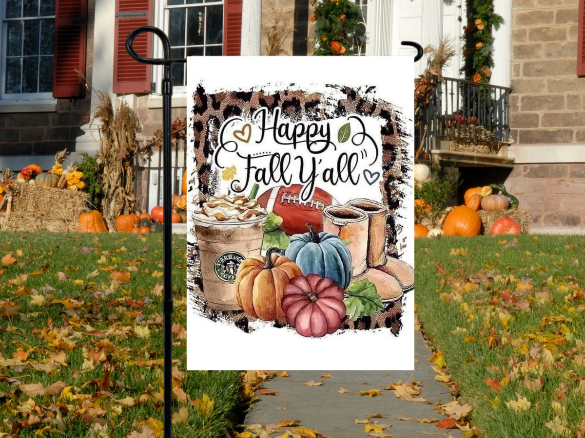 Happy Fall Y'all Yard Flag