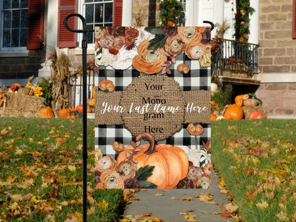 Fall Custom Personalization Yard Flag