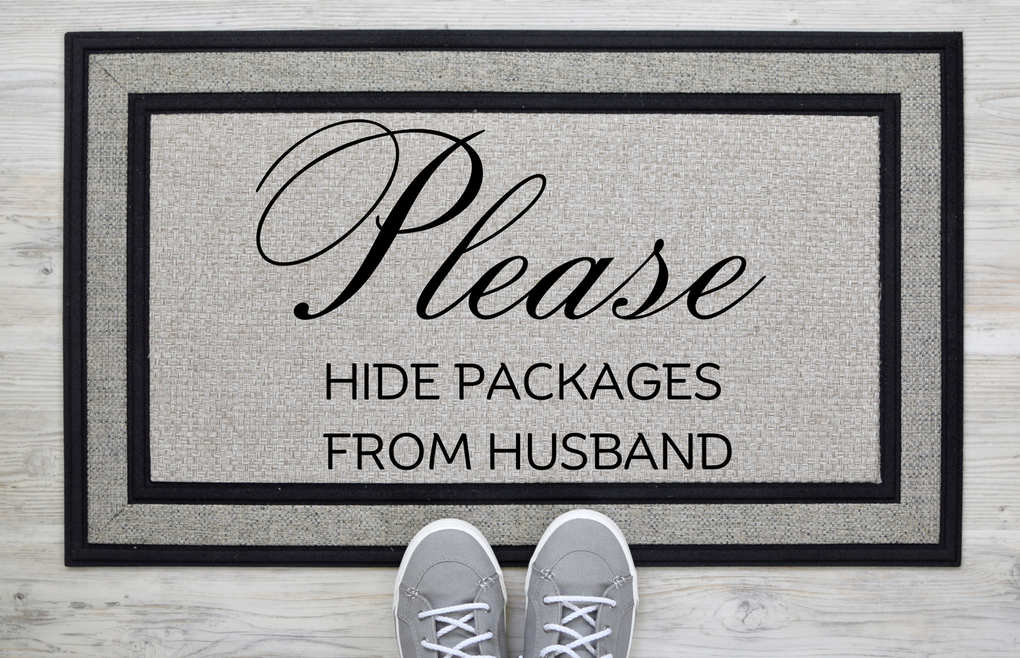 Please Hide Packages From Husband Doormat